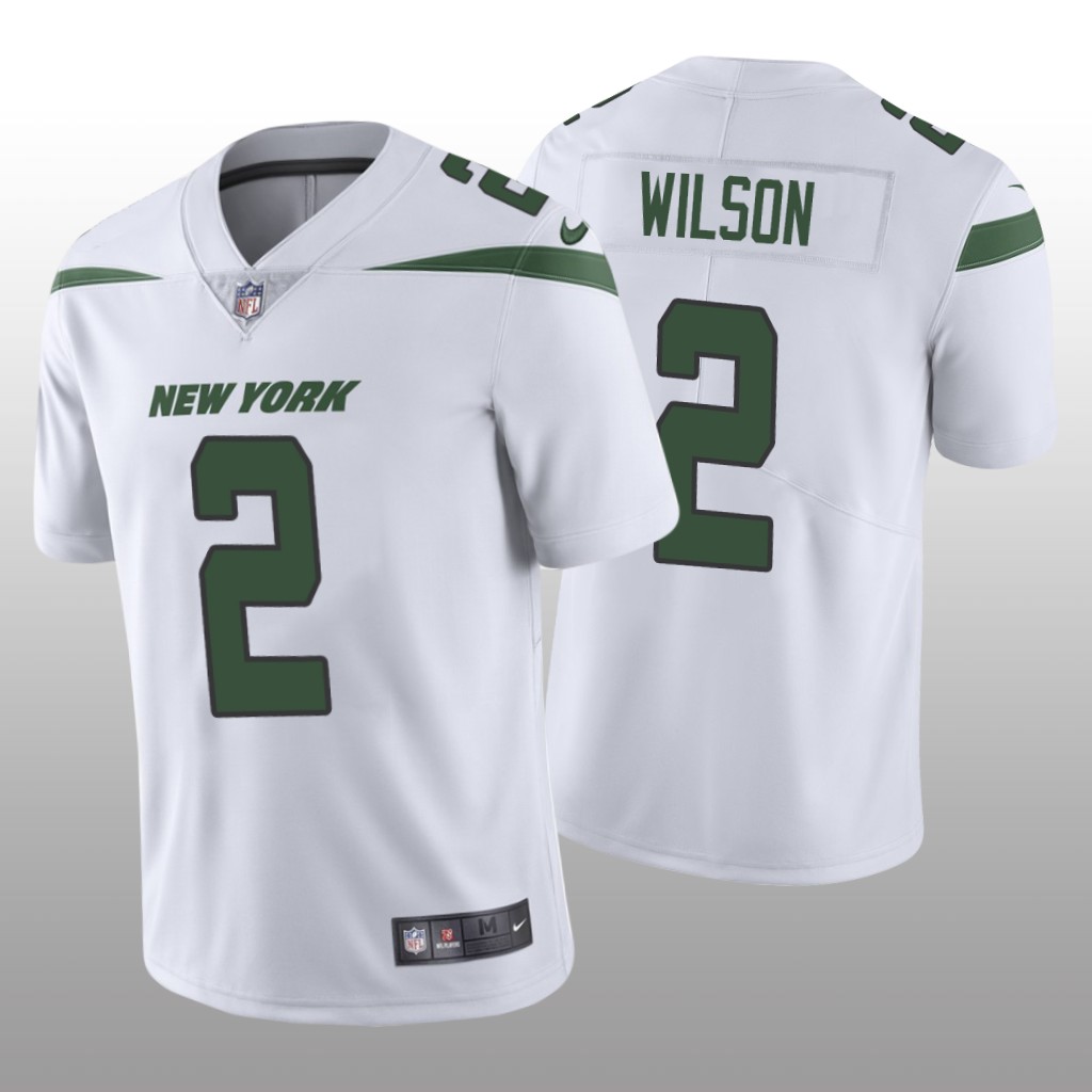 New York Jets Zach Wilson White Jersey Vapor Limited - Men's