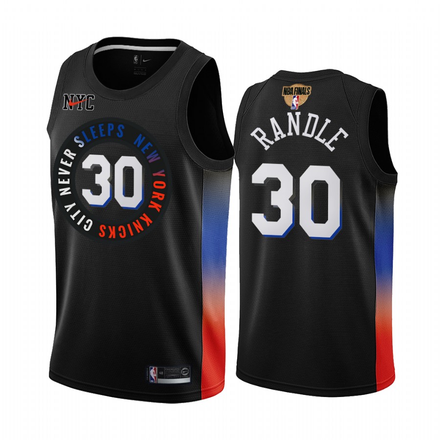New York Knicks Julius Randle #30 Black 2021 NBA Playoffs Jersey