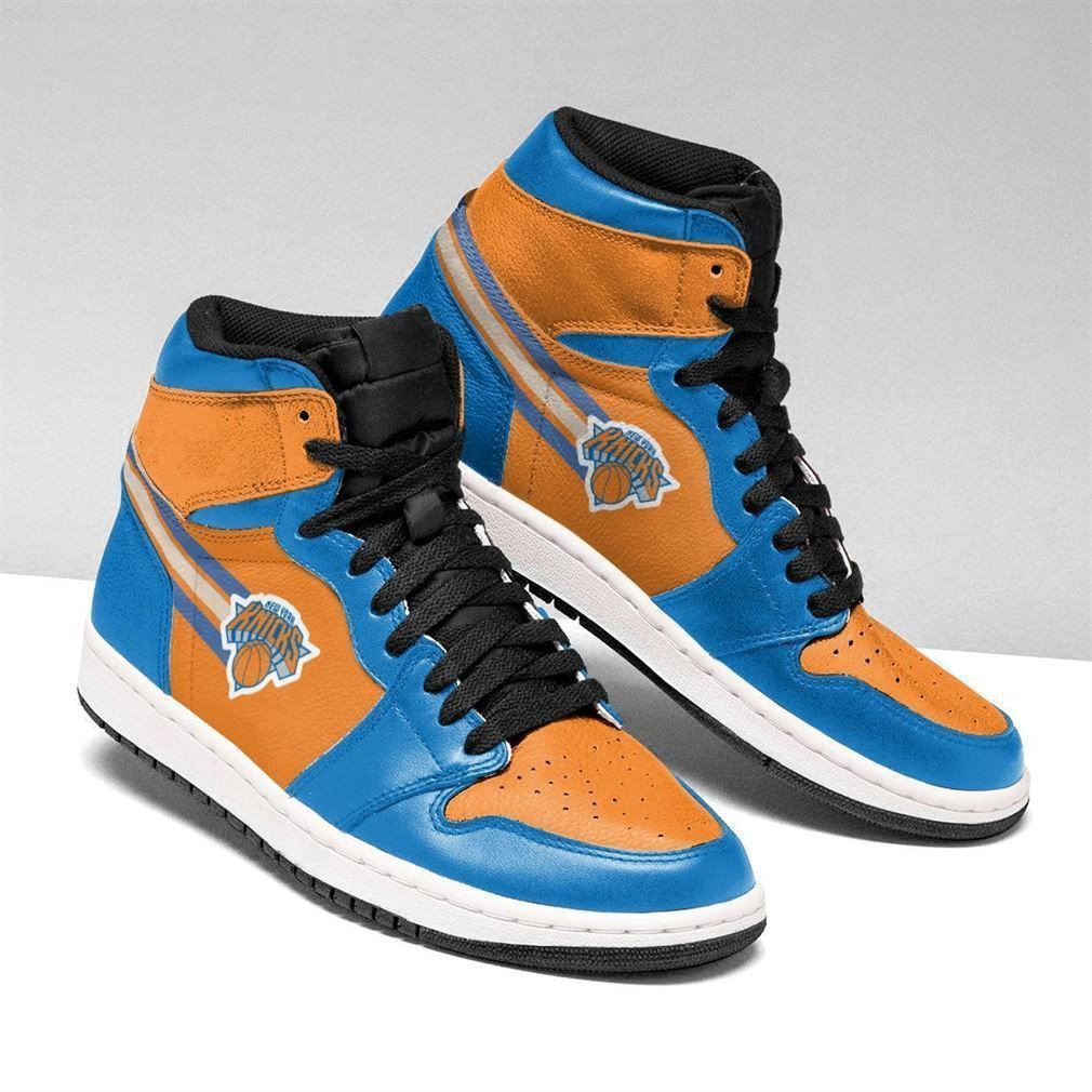 New York Knicks NBA Fashion Sneakers Basketball Shoes Leather High Top Air Jordan Sneaker, Air Jordan Hightop