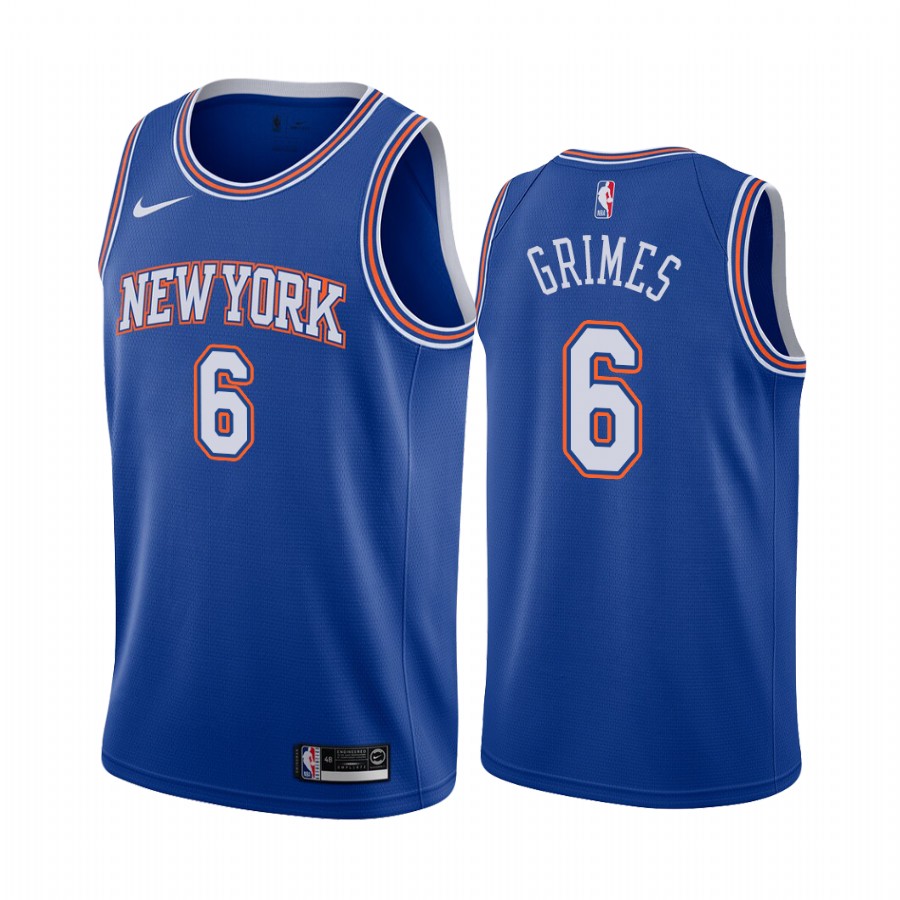 New York Knicks Quentin Grimes 2021 NBA Draft #6 Statement Edition Jersey Blue