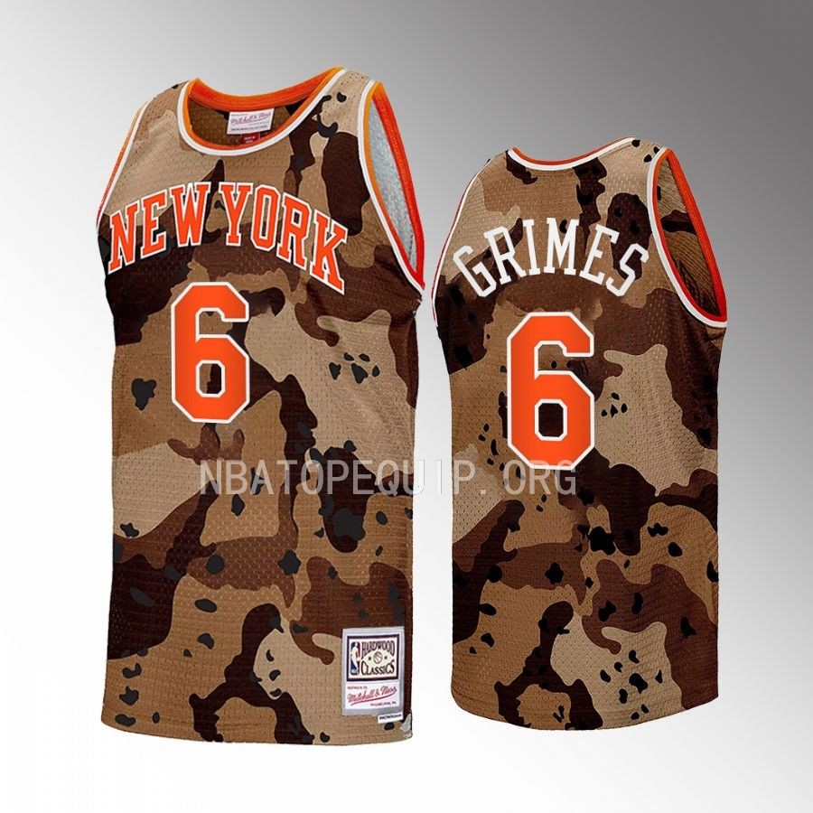 New York Knicks Quentin Grimes Camo Mitchell Ness Men Jersey HWC Swingman