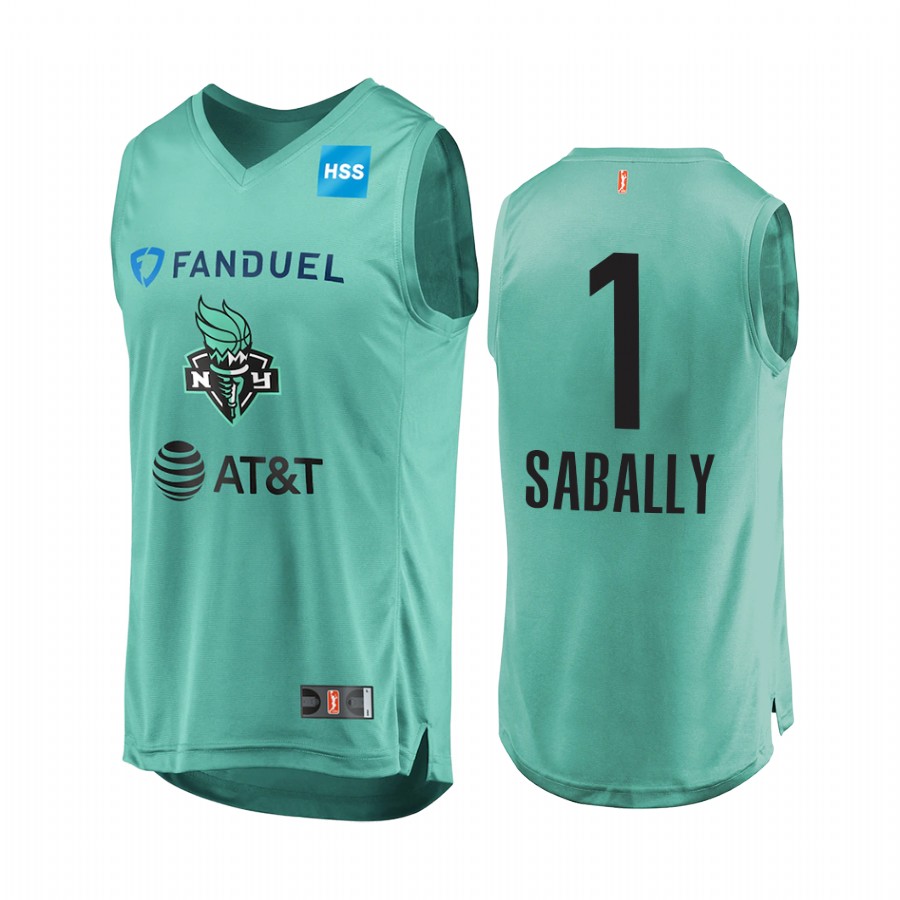 New York Liberty #1 Nyara Sabally 2022 WNBA Draft Mint Green Jersey First round
