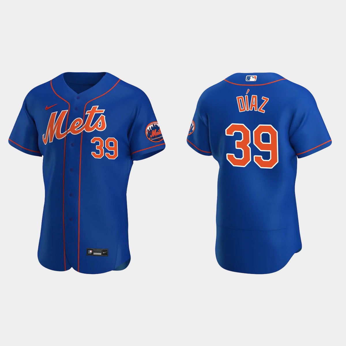 New York Mets #39 Edwin Diaz 2020 Alternate Team Logo Jersey - Royal