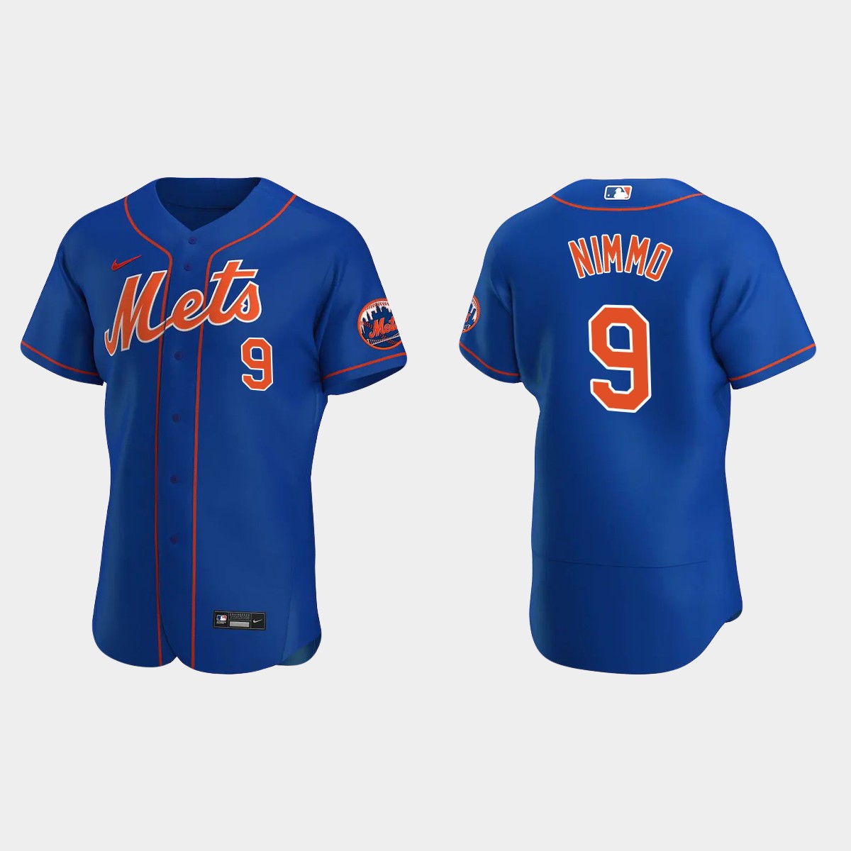New York Mets #9 Brandon Nimmo 2020 Alternate Team Logo Jersey - Royal