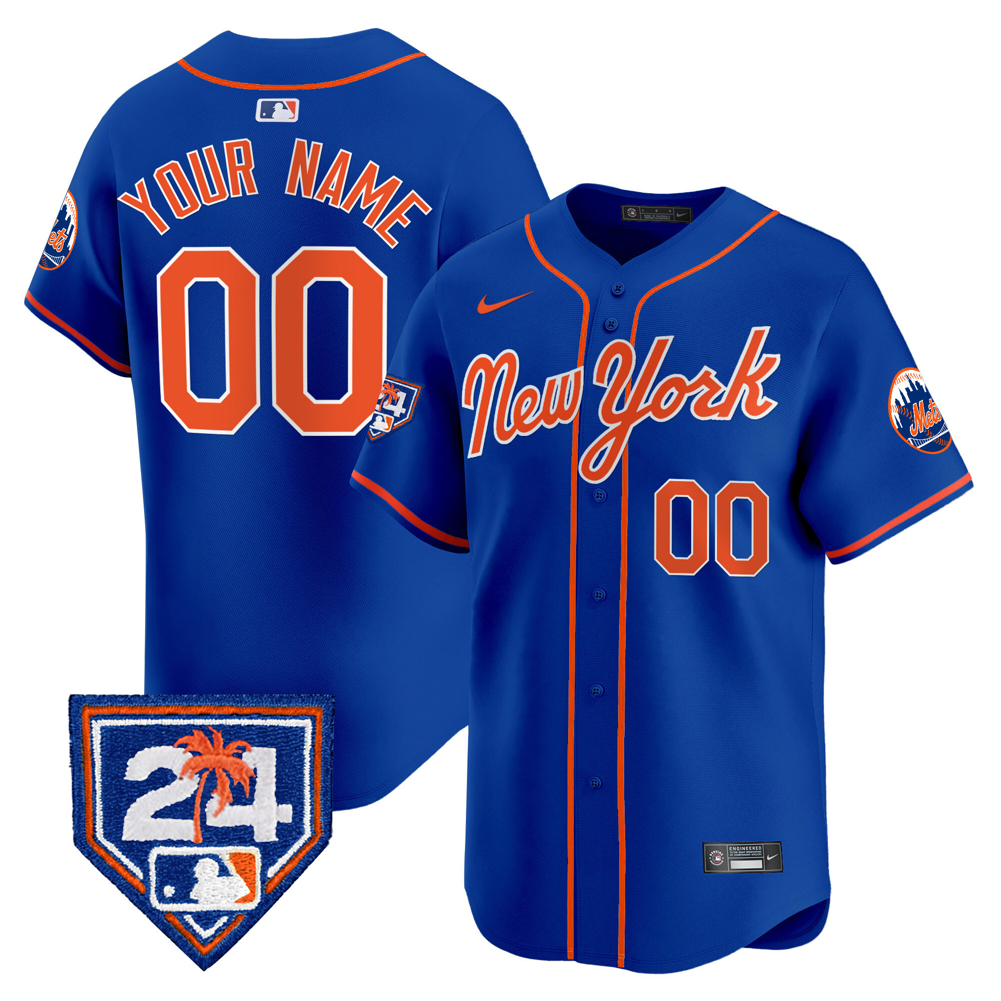 New York Mets 2024 Spring Training Vapor Premier Limited Custom Royal Jersey - All Stitched
