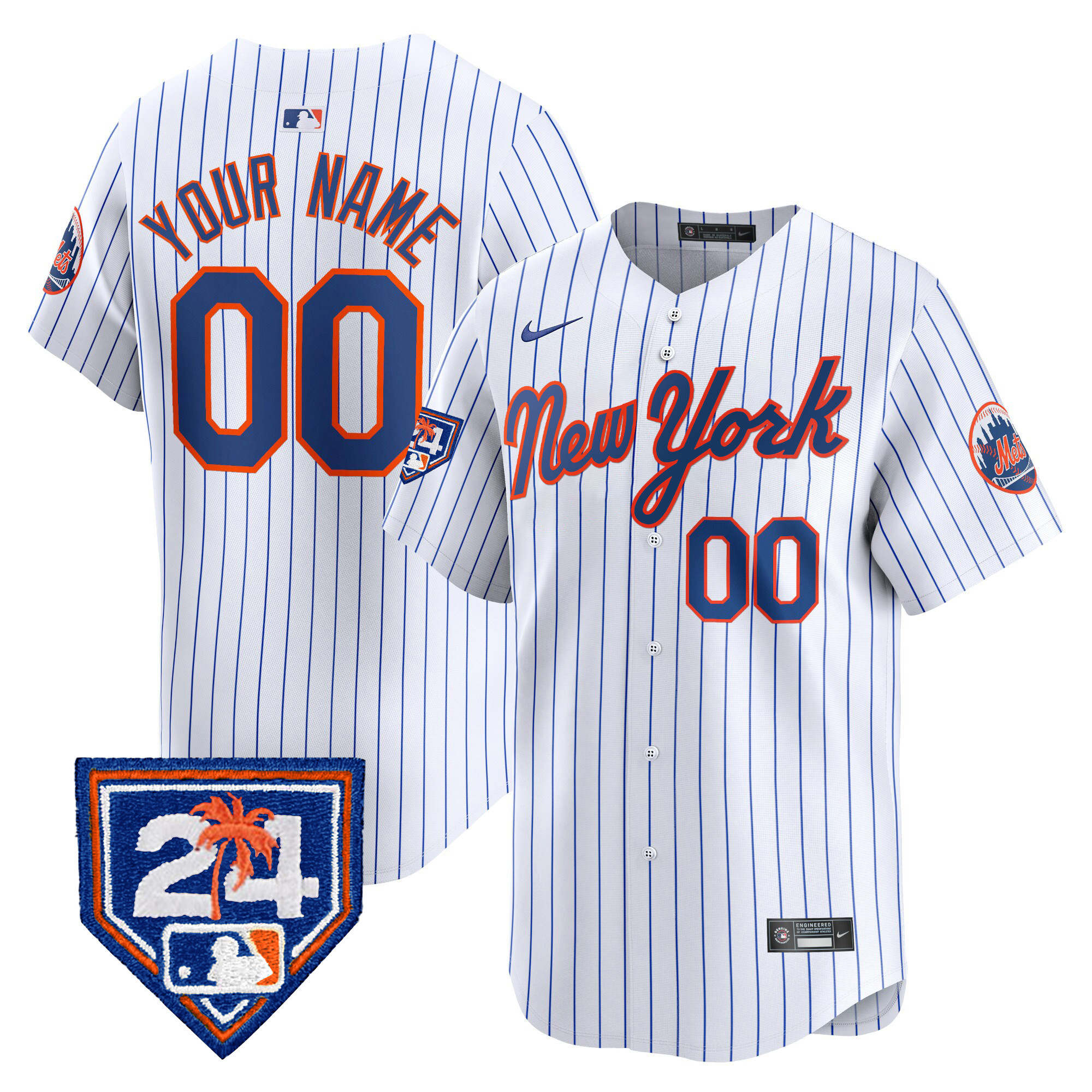 New York Mets 2024 Spring Training Vapor Premier Limited Custom White Jersey - All Stitched