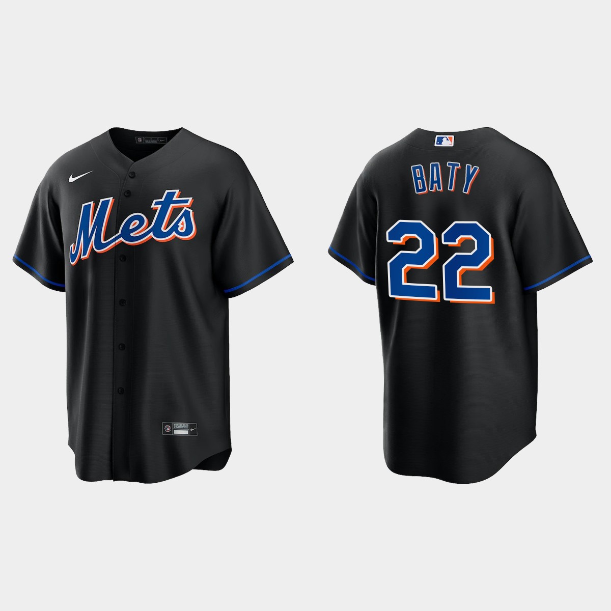 New York Mets Brett Baty Alternate Jersey - Black