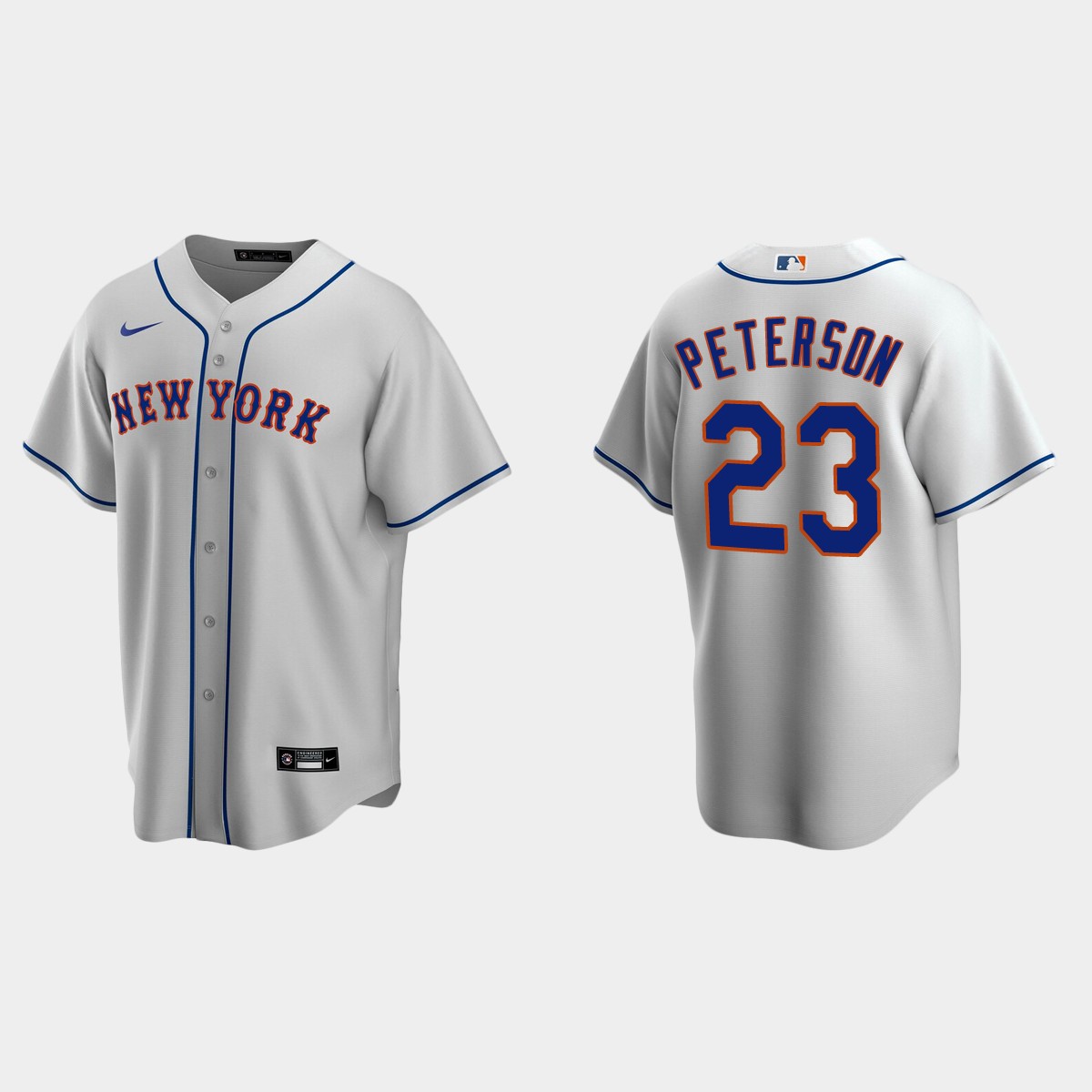 New York Mets David Peterson Road Jersey - Gray