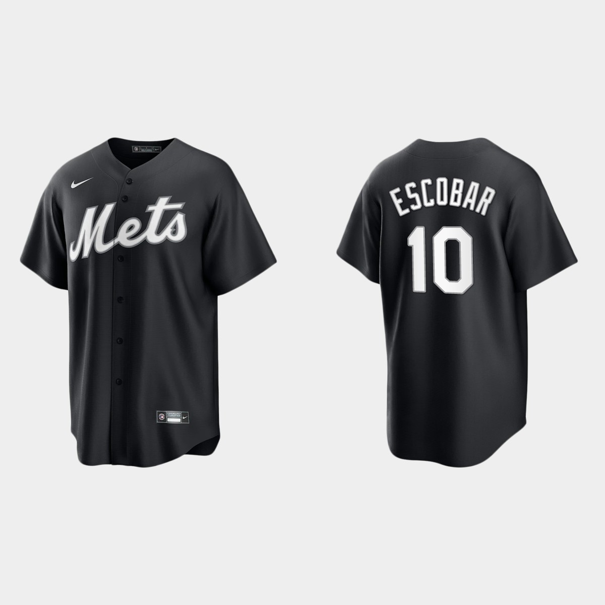 New York Mets Eduardo Escobar Jersey - Black White