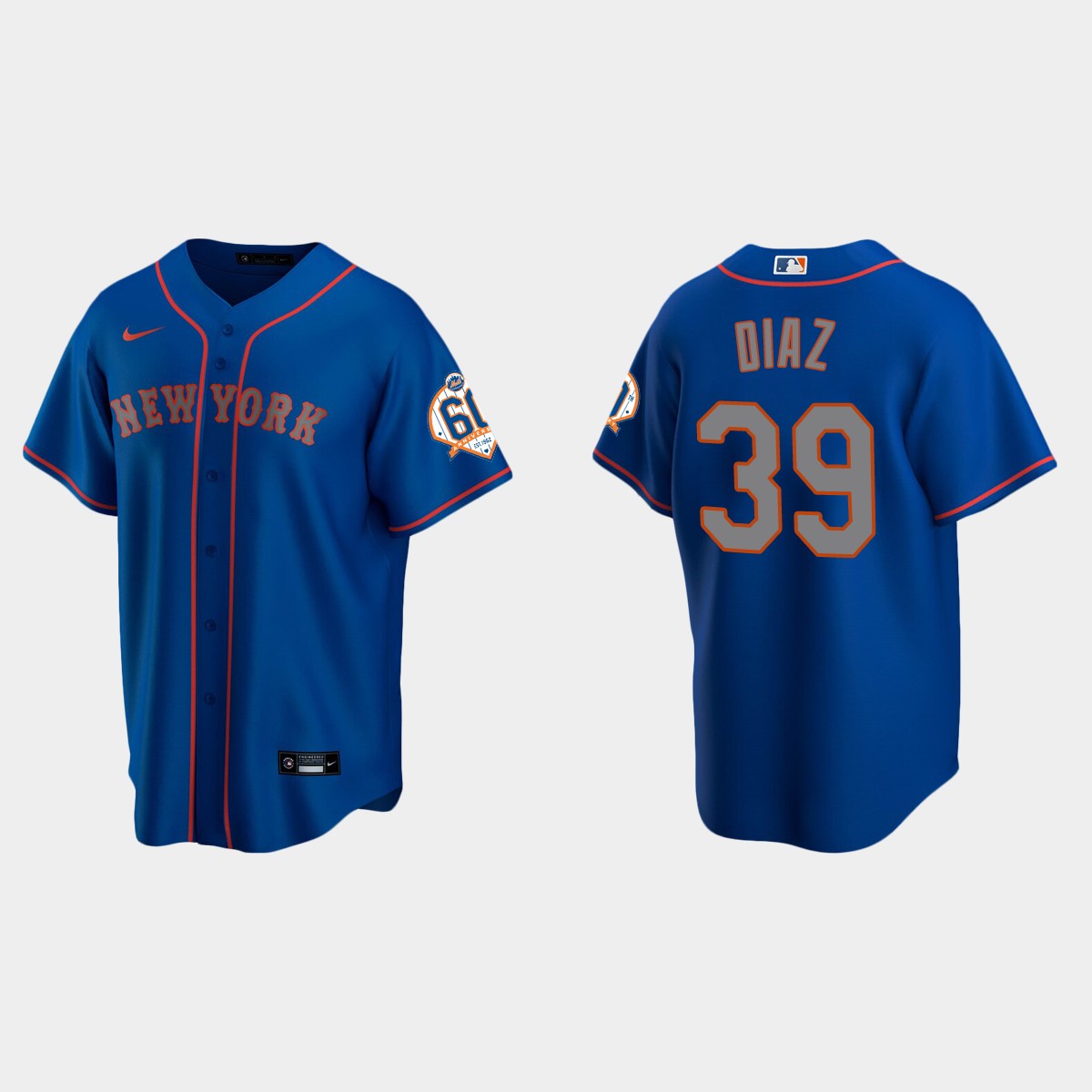 New York Mets Edwin Diaz 60th Anniversary Jersey - Royal