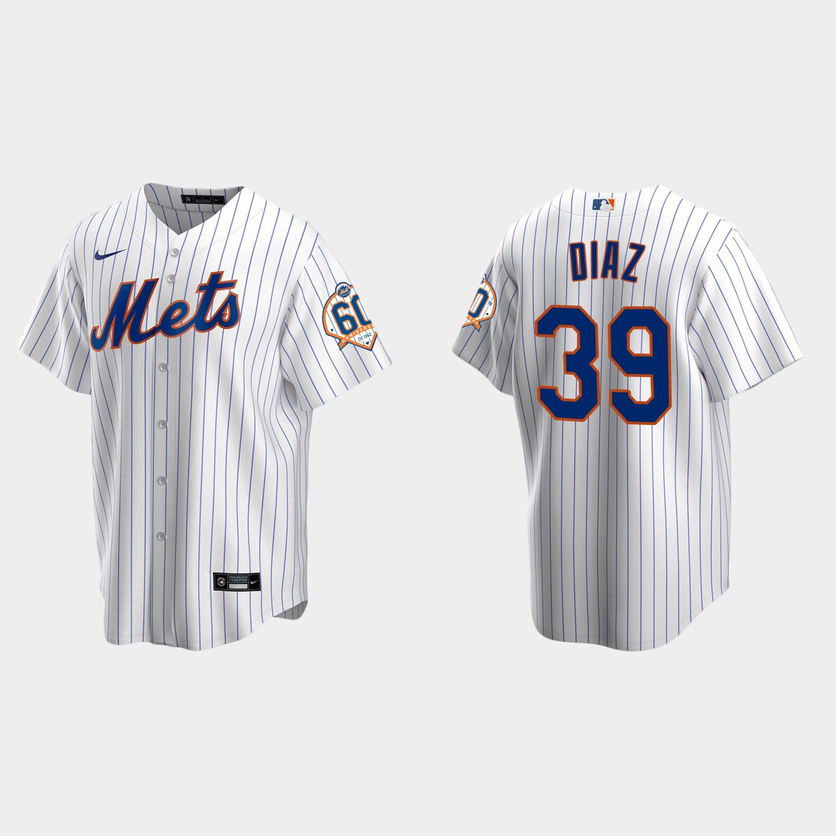 New York Mets Edwin Diaz 60th Anniversary Jersey - White