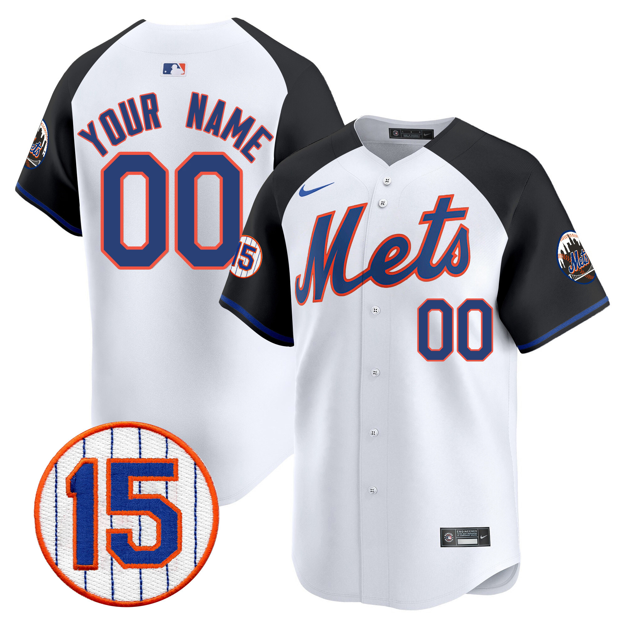 New York Mets Jerry Grote Patch Vapor Premier Limited Custom Alternate Jersey - All Stitched