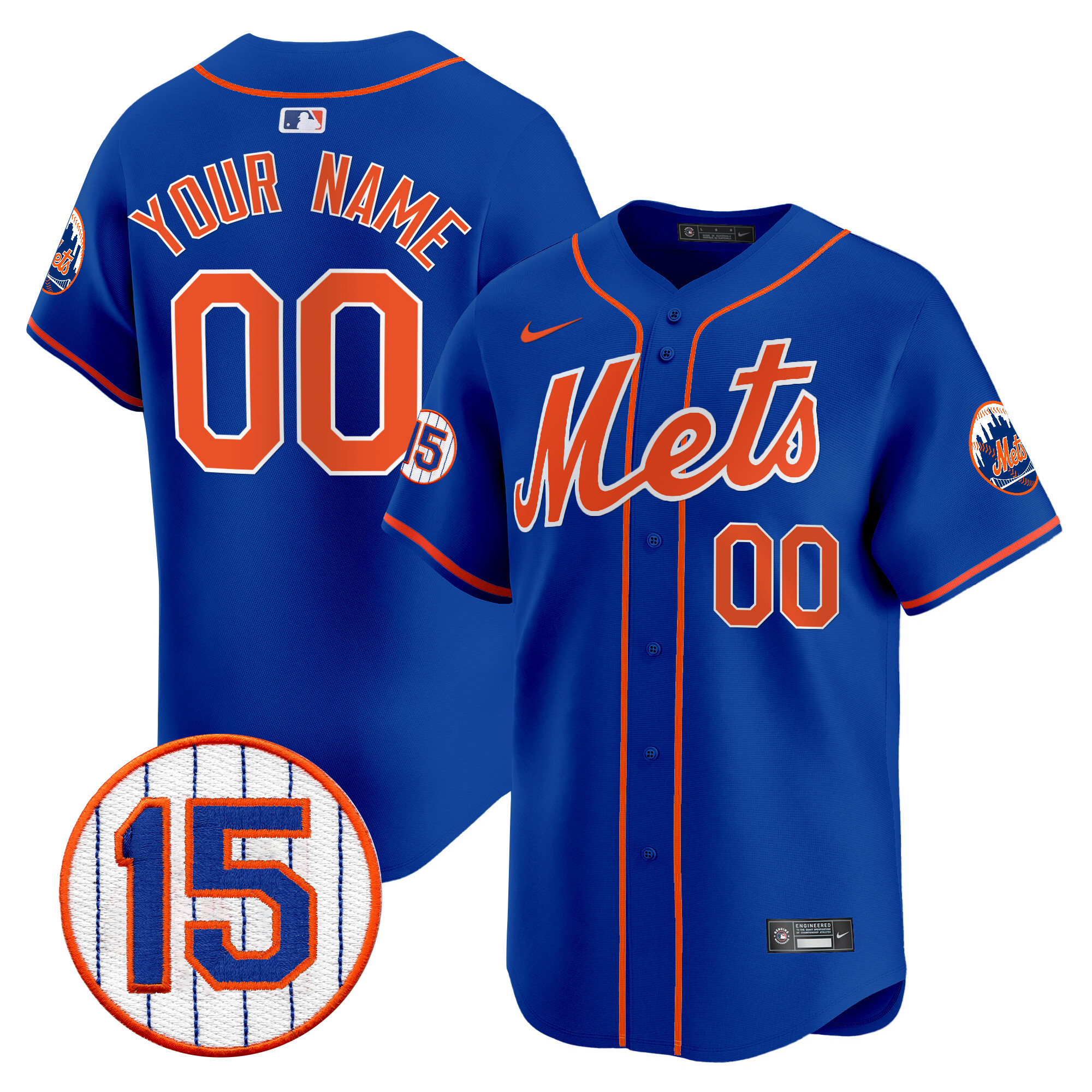 New York Mets Jerry Grote Patch Vapor Premier Limited Custom Royal Jersey - All Stitched