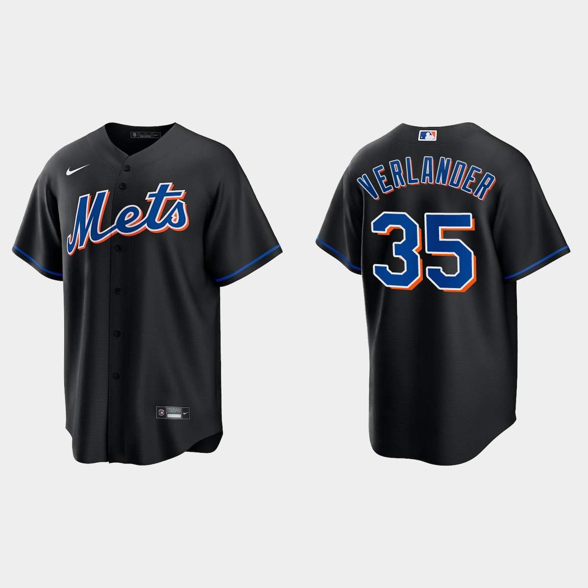 New York Mets Justin Verlander Alternate Jersey - Black