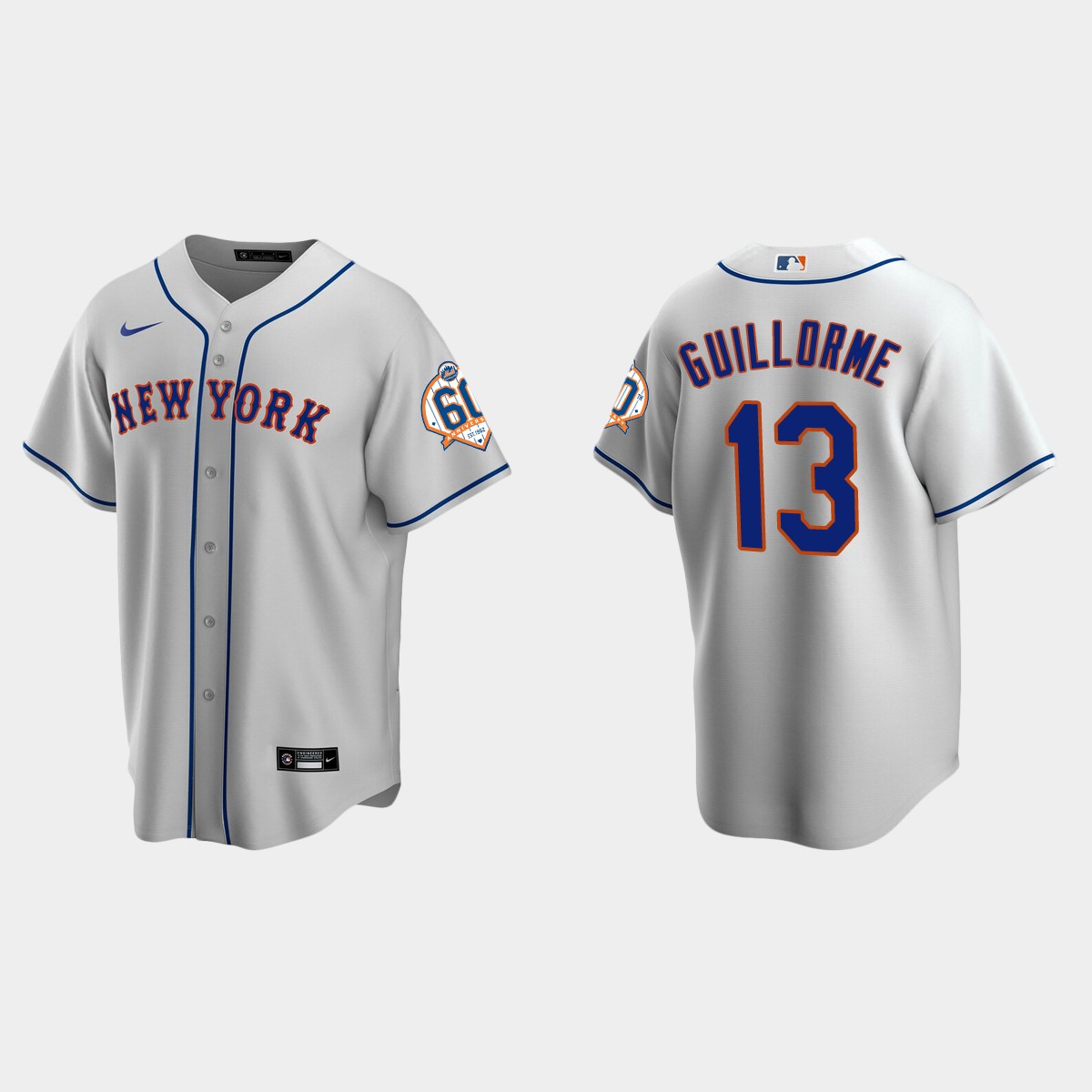 New York Mets Luis Guillorme 60th Anniversary Jersey - Gray