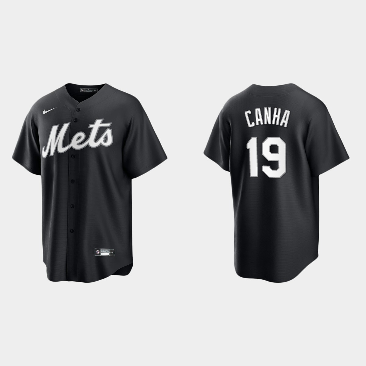 New York Mets Mark Canha Jersey - Black White