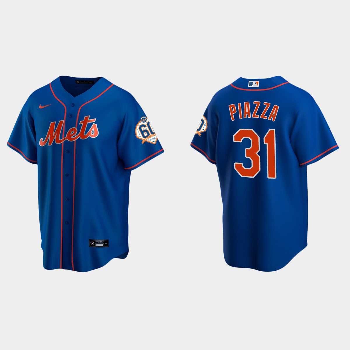 New York Mets Mike Piazza 60th Anniversary Alternate Jersey - Royal