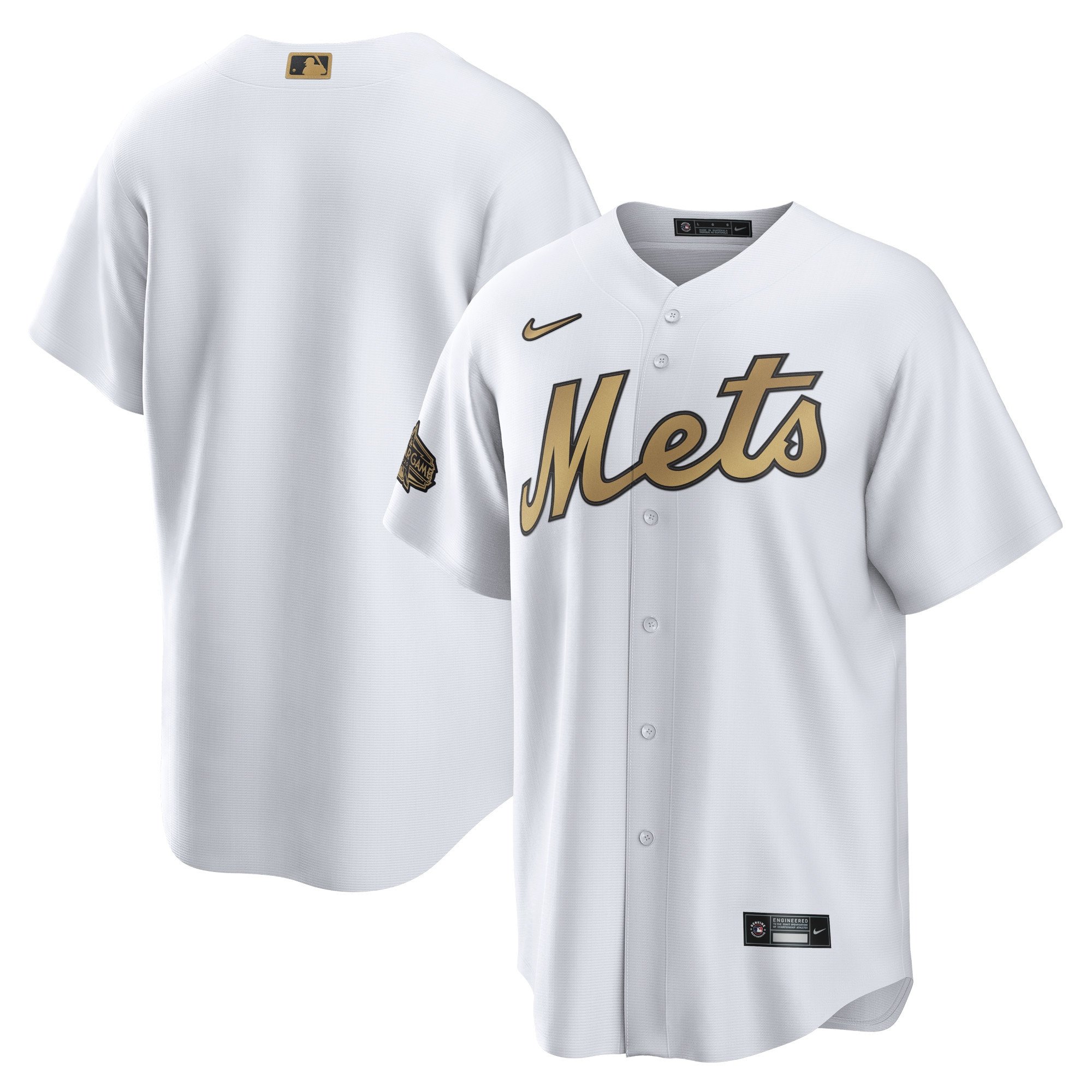 New York Mets Nike 2022 MLB All-Star Game Replica Blank Stitched Jersey – White