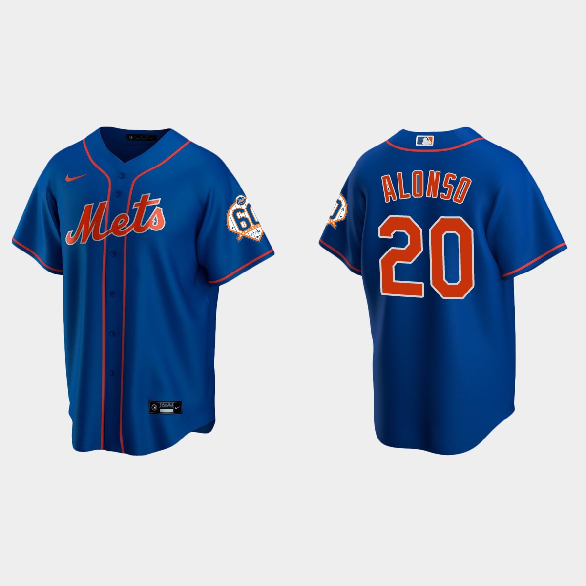 New York Mets Pete Alonso 60th Anniversary Alternate Jersey - Royal