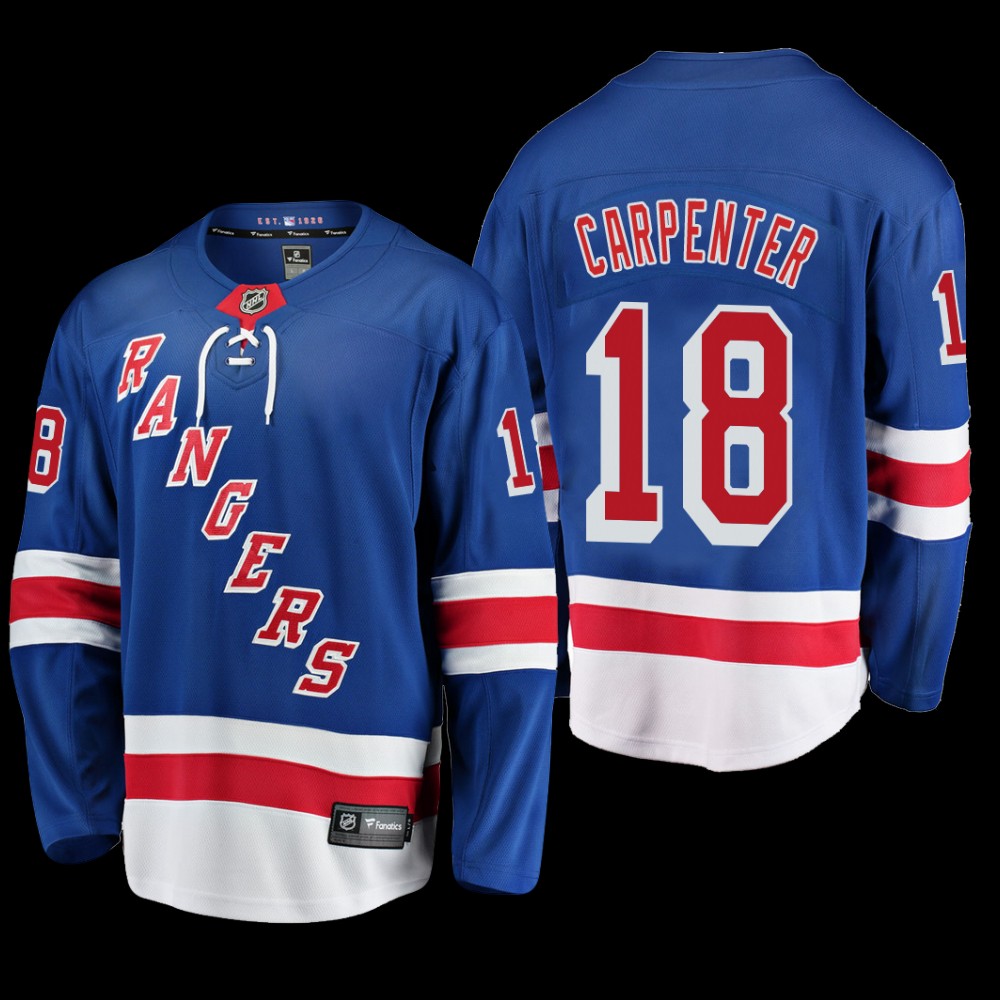 New York Rangers #18 Ryan Carpenter Royal 2022 Home Breakaway Player Jersey