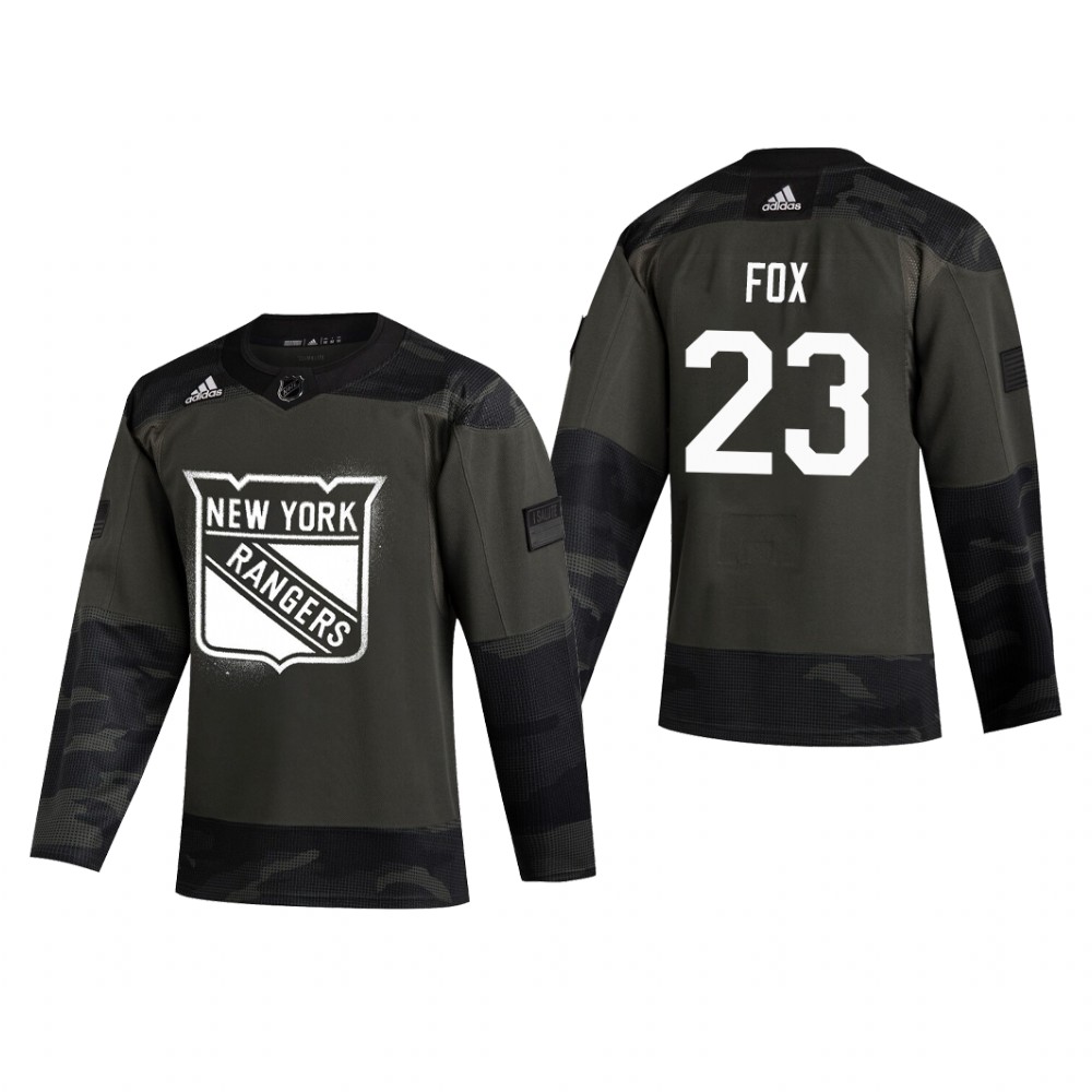 New York Rangers Adam Fox #23 2019 Veterans Day Camo Practice Jersey