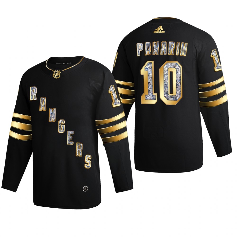 New York Rangers Artemi Panarin #10 Diamond Edition 2022 Stanley Cup Playoffs Black Jersey