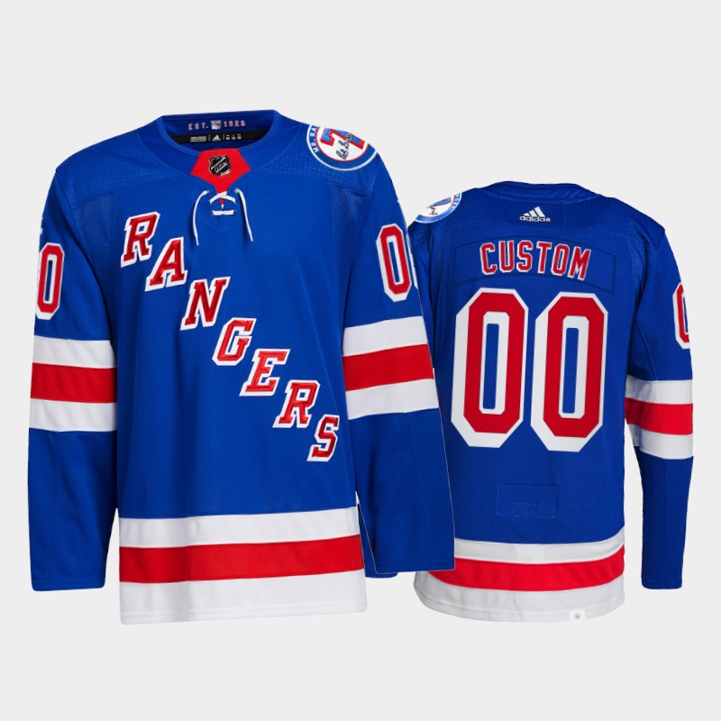 New York Rangers Custom Mr Ranger 7 Memorial Patch Jersey Royal Primegreen Uniform