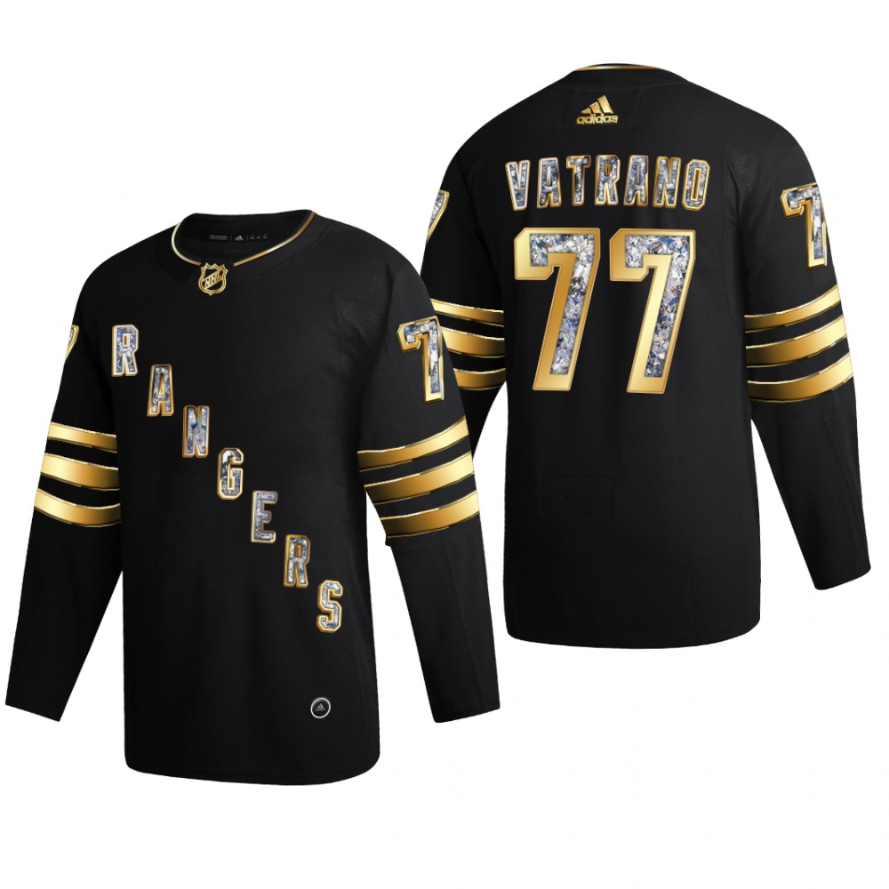 New York Rangers Frank Vatrano #77 Diamond Edition 2022 Stanley Cup Playoffs Black Jersey