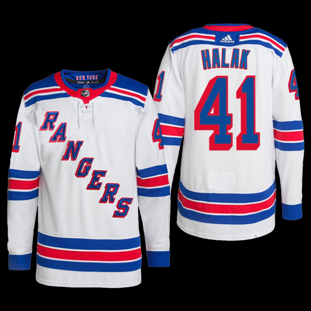 New York Rangers Jaroslav Halak Primegreen Jersey White Away Uniform
