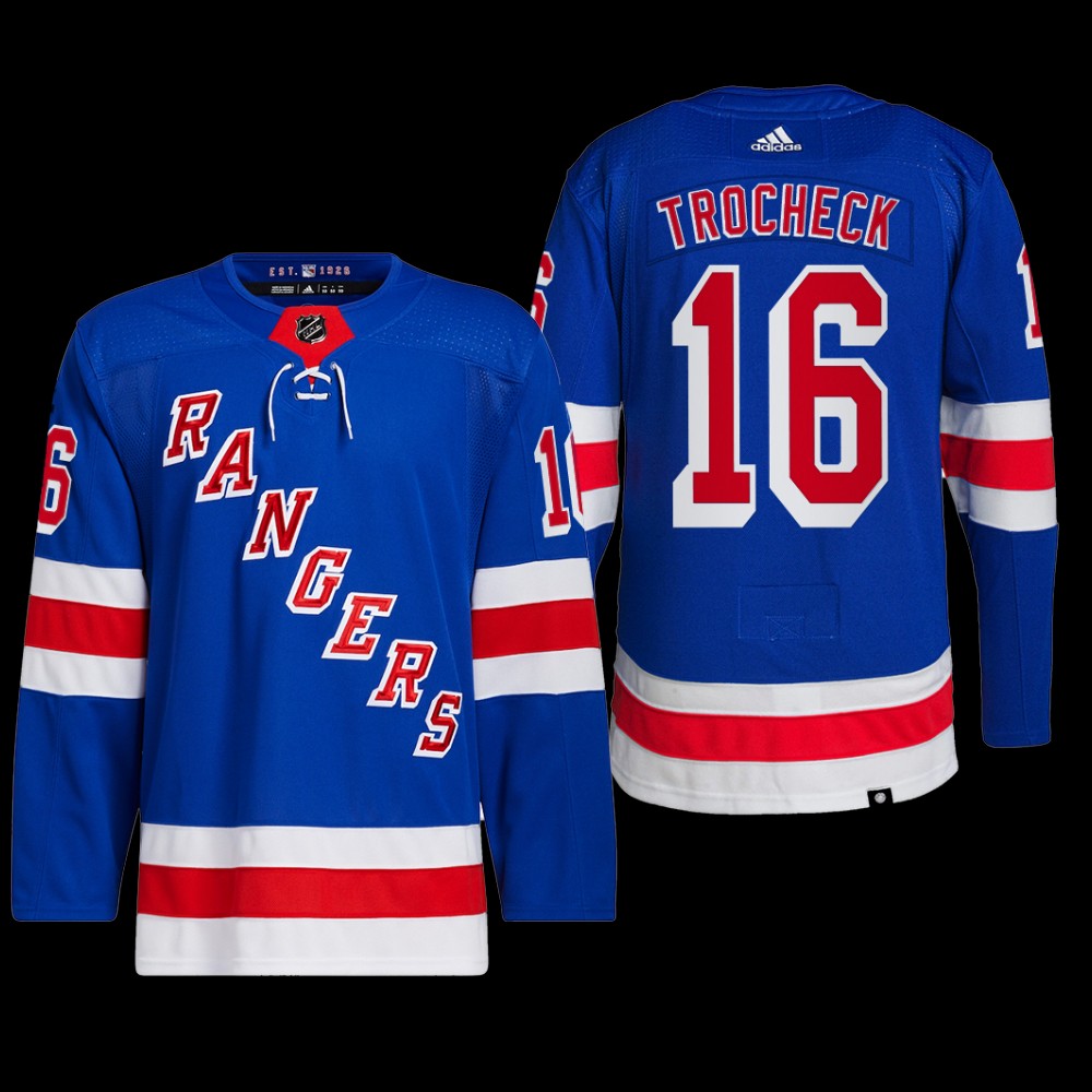 New York Rangers Vincent Trocheck Primegreen Jersey Royal Home Uniform