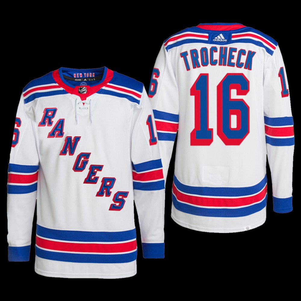 New York Rangers Vincent Trocheck Primegreen Jersey White Away Uniform