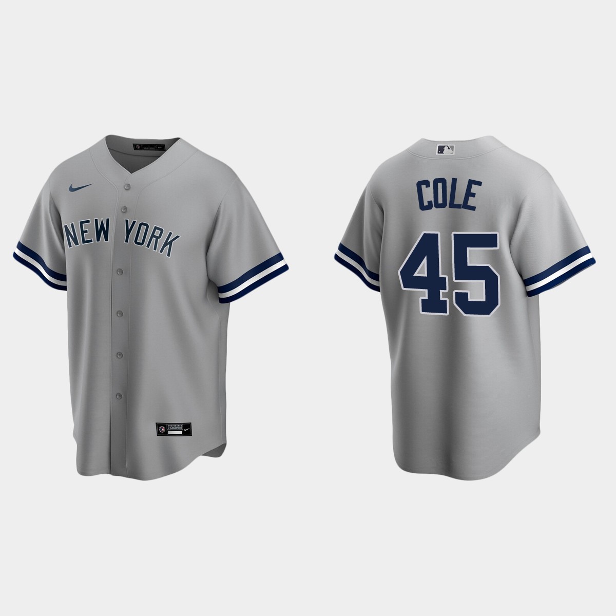 New York Yankees #45 Gerrit Cole Gray Road Jersey