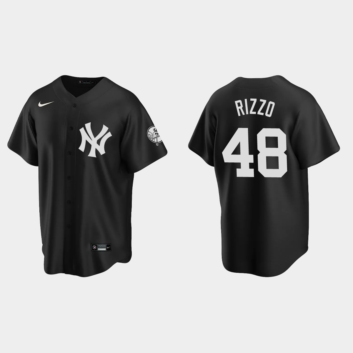 New York Yankees Anthony Rizzo Fashion Jersey - Black