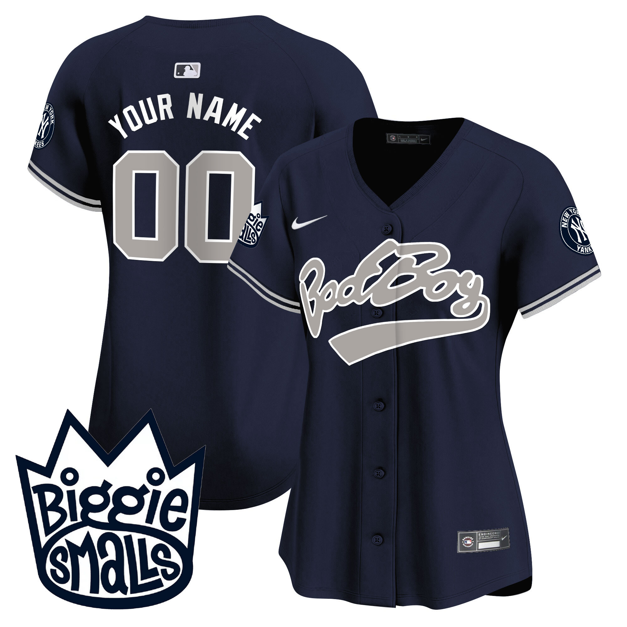 New York Yankees Biggie Smalls Vapor Premier Limited Custom Alternate Jersey - All Stitched