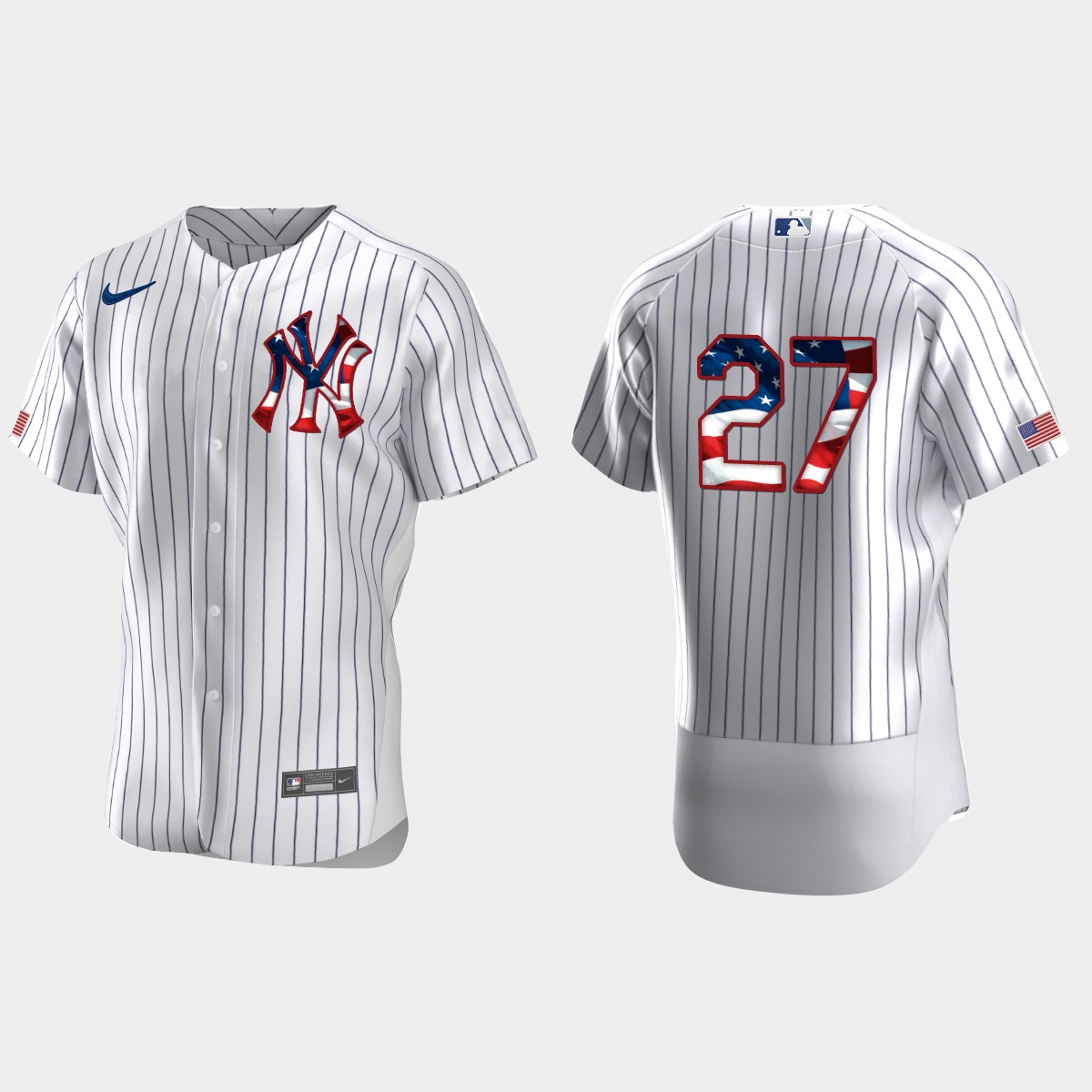 New York Yankees Giancarlo Stanton 2020 Stars And Stripes 4th of July Jersey - White