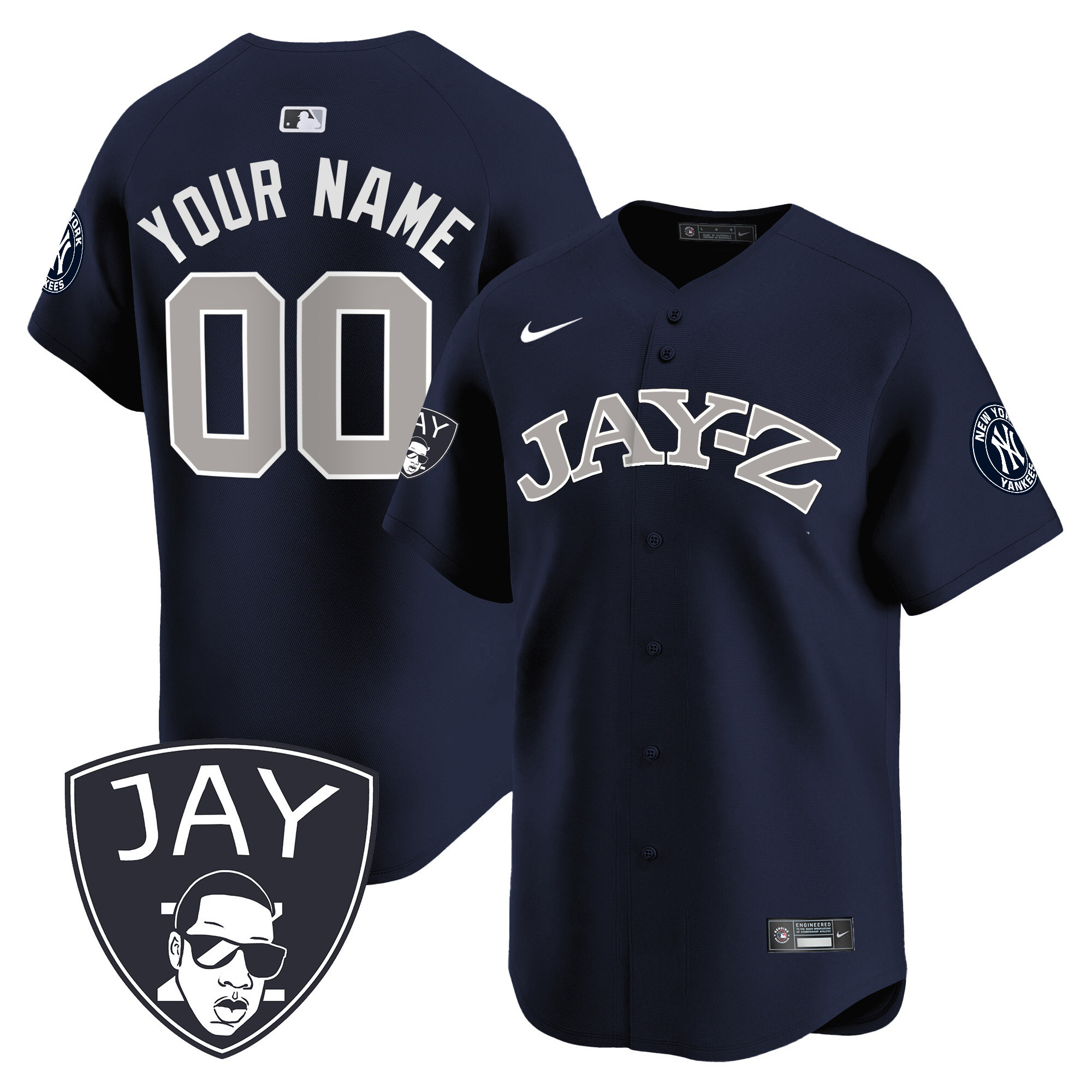 New York Yankees Jay-Z Vapor Premier Limited Custom Alternate Jersey - All Stitched