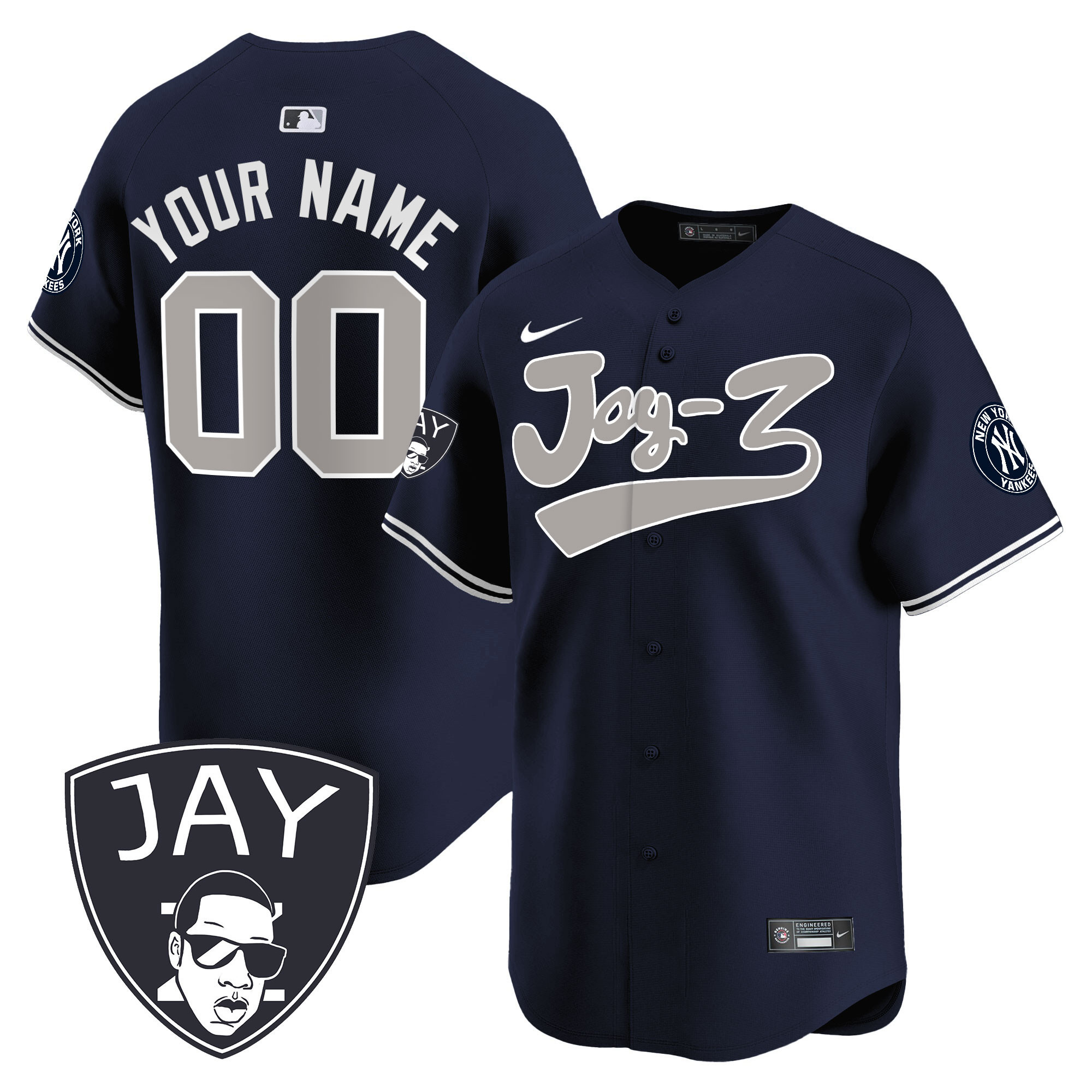New York Yankees Jay-Z Vapor Premier Limited Custom V2 Alternate Jersey - All Stitched