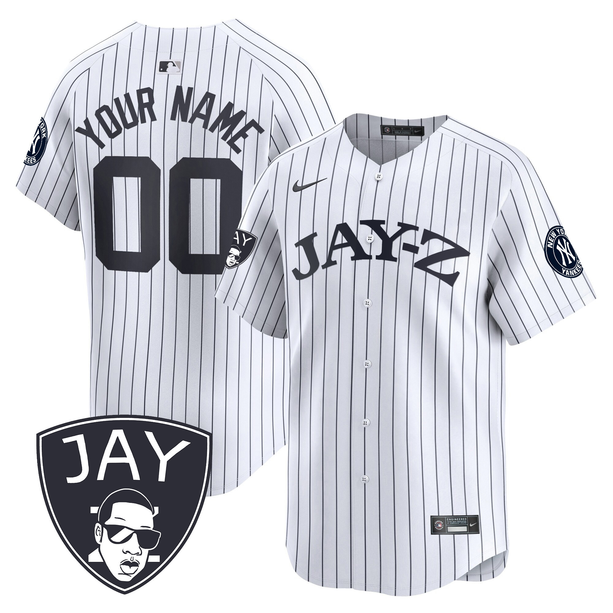 New York Yankees Jay-Z Vapor Premier Limited Custom White Jersey - All Stitched