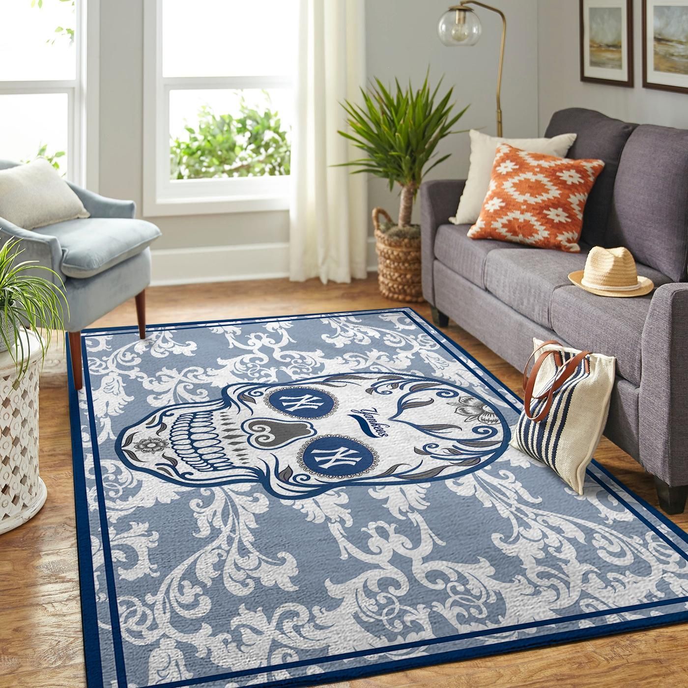 New York Yankees Living Room Area Rectangle Rug