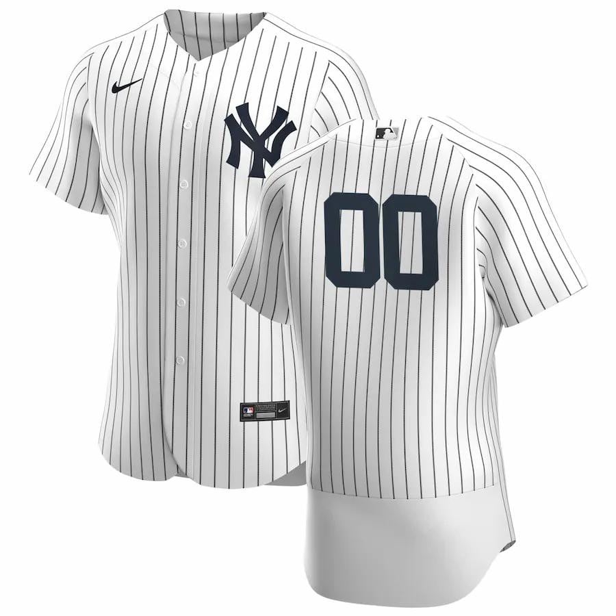 New York Yankees Nike 2020 Home Authentic Custom Stitched Jersey – White