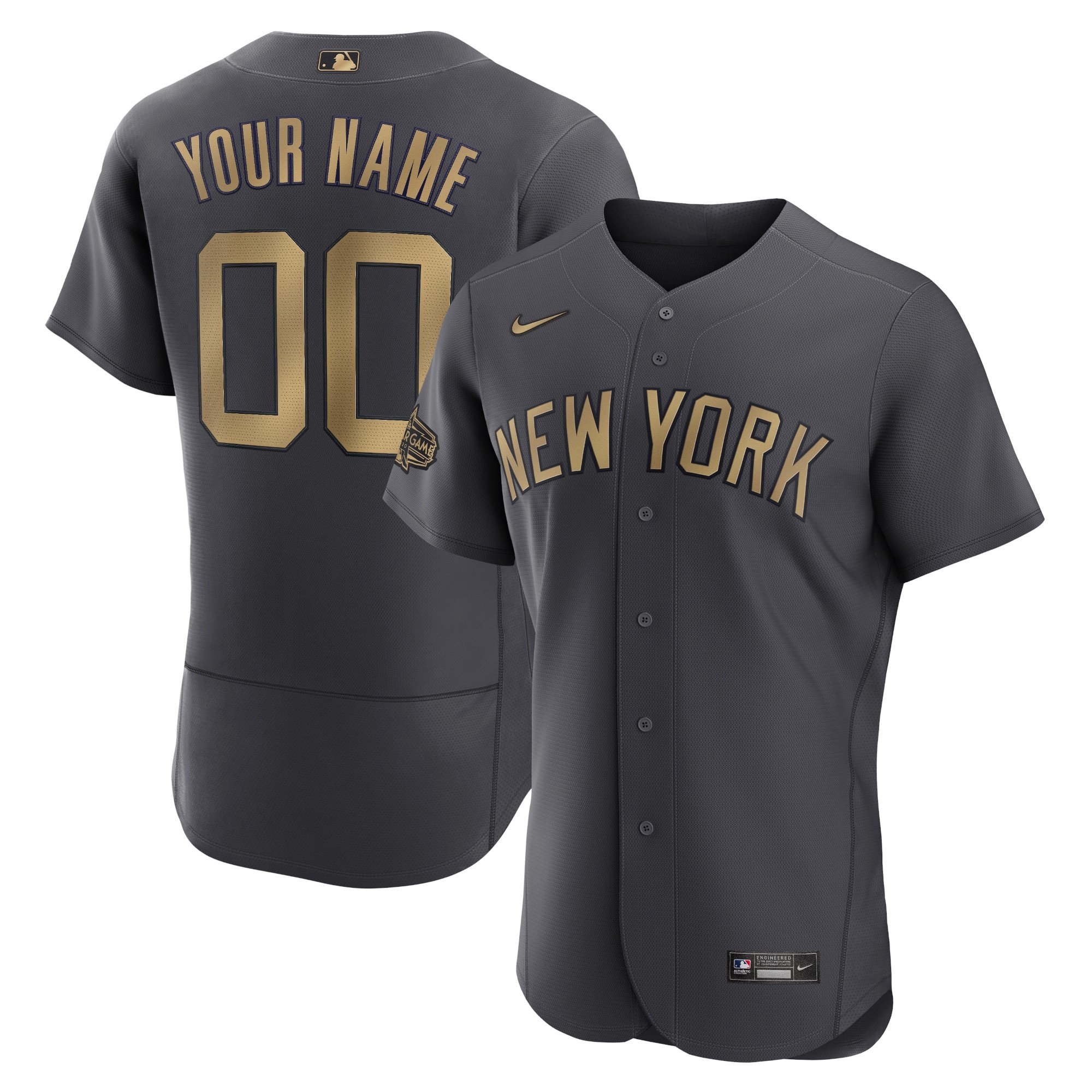 New York Yankees Nike 2022 MLB All-Star Game Authentic Custom Stitched Jersey – Charcoal