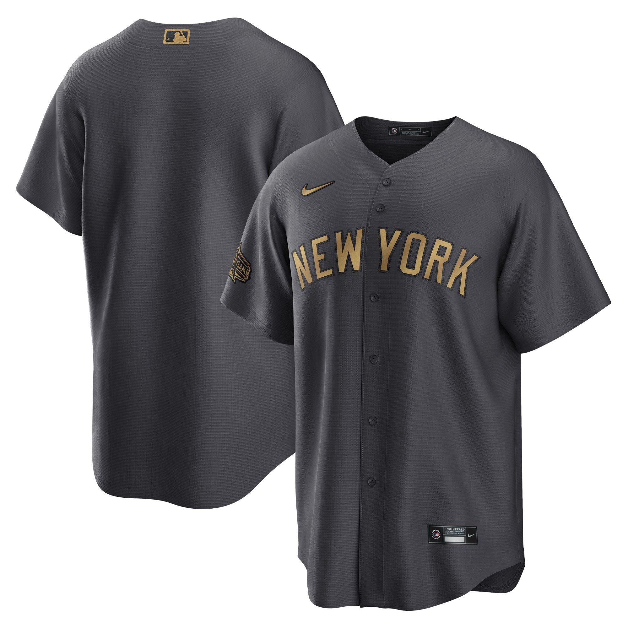 New York Yankees Nike 2022 MLB All-Star Game Replica Blank Stitched Jersey – Charcoal