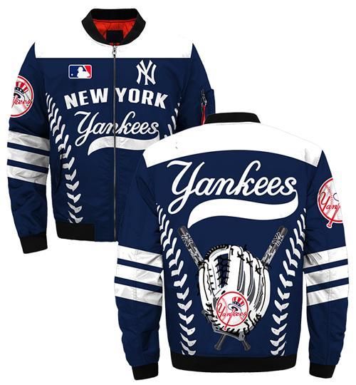 New York Yankees Style2 Full Overprint 3D Bomber Jacket Limited Edition Gift For Fans