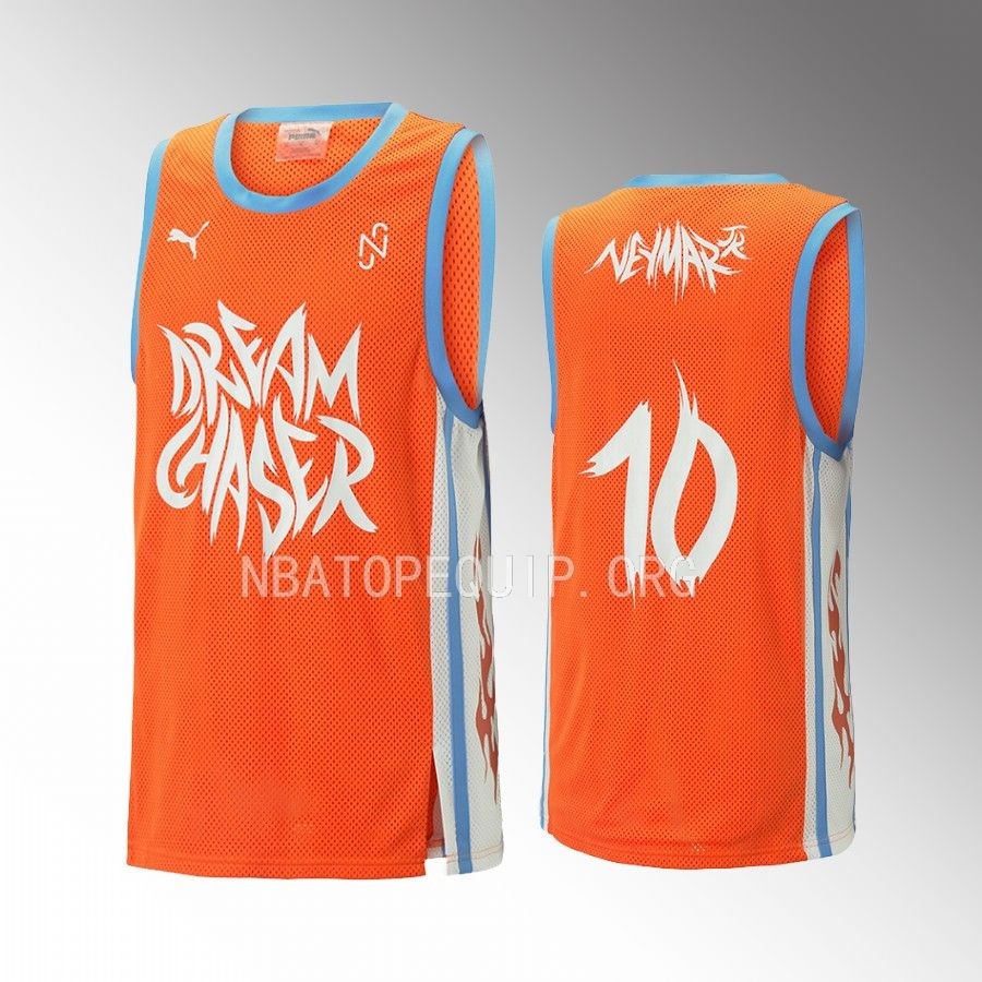 Neymar Jr PSG #10 Orange Jersey