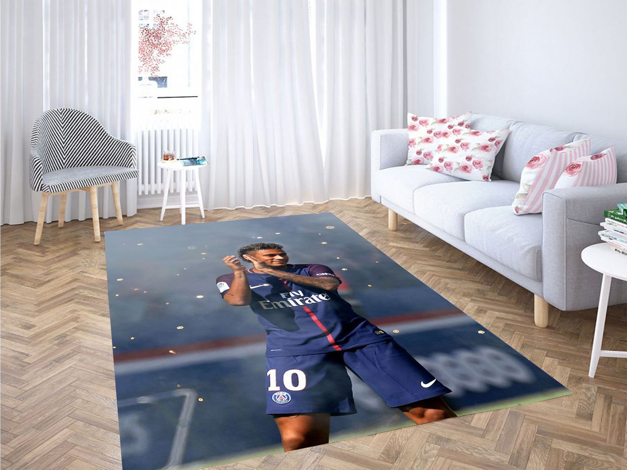 Neymar Jr Psg Wallpaper Carpet Rectangle Rug