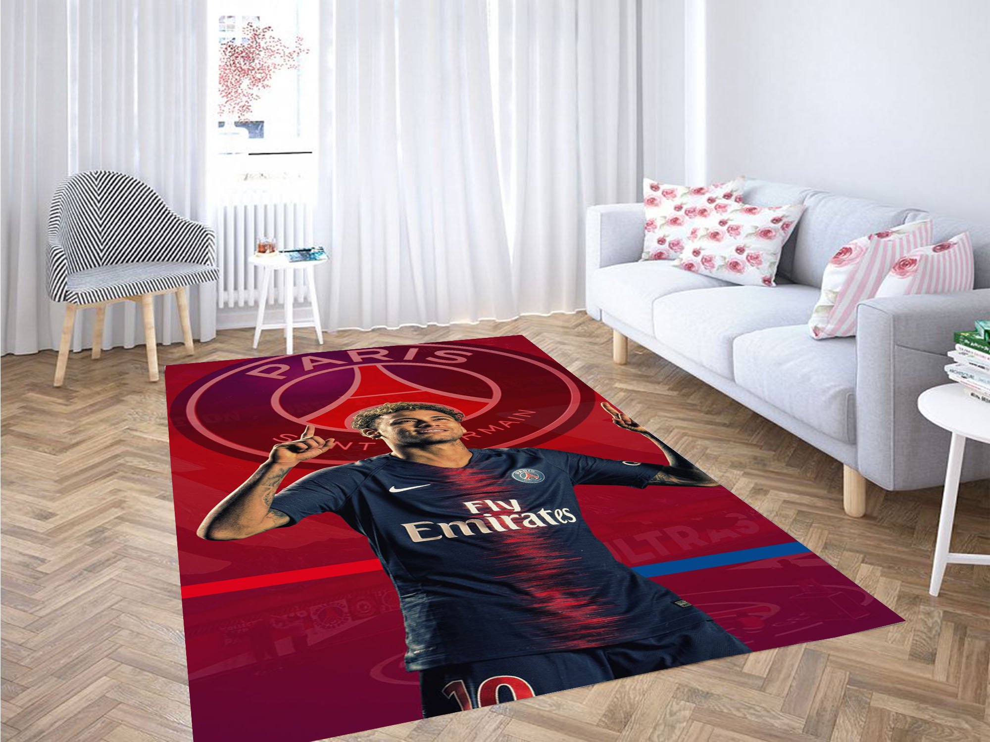 Neymar Psg Backgrounds Carpet Rectangle Rug