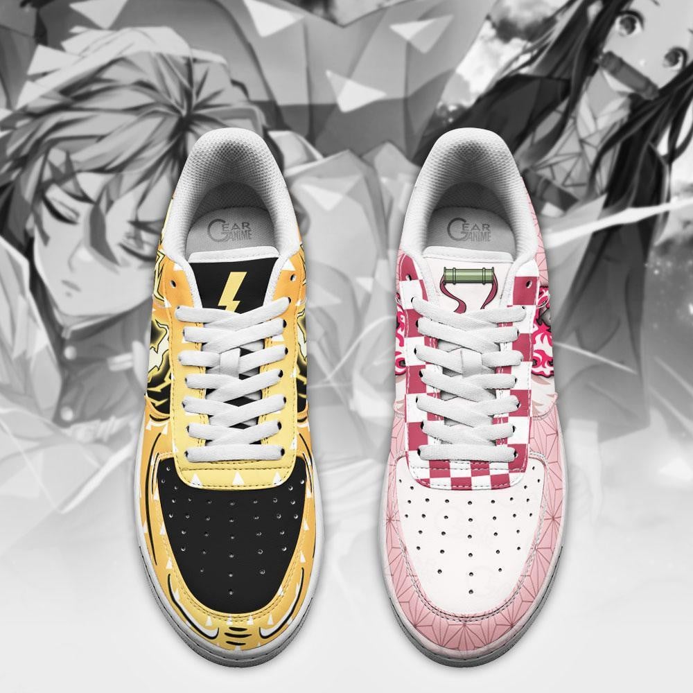 Nezuko and Zenitsu Air Sneakers Anime Custom Skills Demon Slayer Shoes