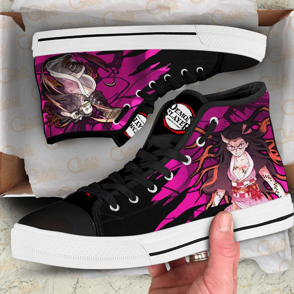 Nezuko Demon Form High Top Shoes Custom Demon Slayer Anime Sneakers