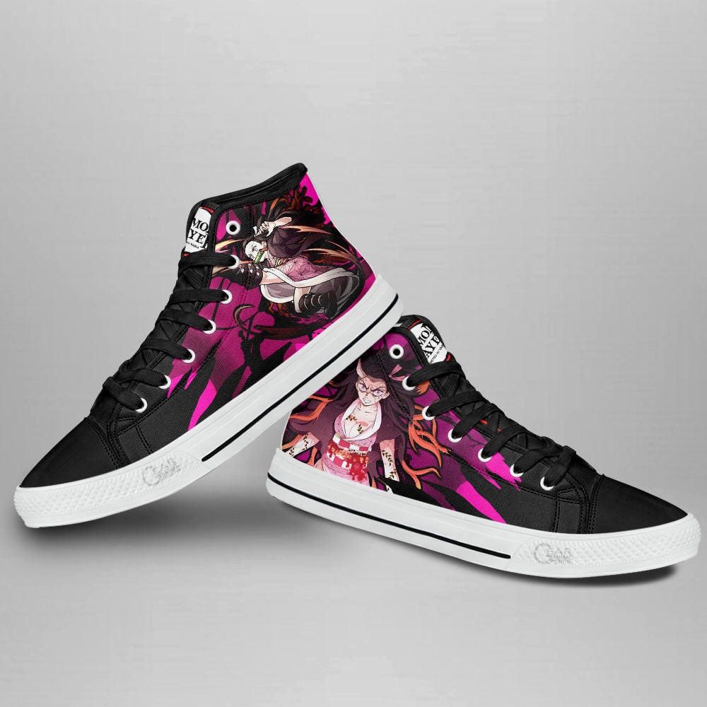 Nezuko Demon Form High Top Shoes Custom Demon Slayer Anime Sneakers