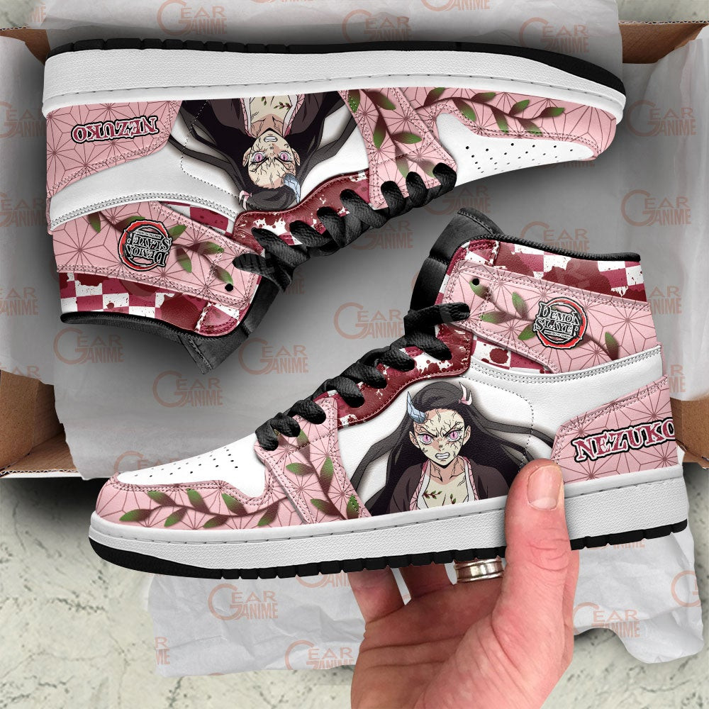 Nezuko Demon Form JD1s Sneakers Demon Slayer Anime Shoes, Air Jordan Hightop